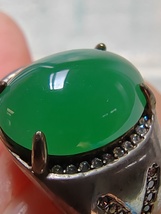 Icy Ice Green 100% Natural Burma Jadeite Jade Ring # Type A Jadeite # - £2,765.27 GBP