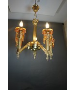 Antique Hand-Crafted Oriental Italian 6 Lights Brass Chandelier Ceiling ... - €300,99 EUR