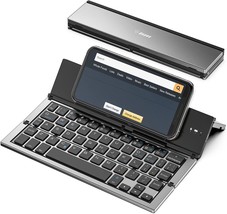 Foldable Keyboard, Portable Bluetooth Wireless Keyboard with Stand Holder, Recha - £41.79 GBP