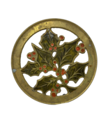 Vintage Hampton Brass Trivet/Wall Hanger 5&quot; Diameter - $26.05 CAD