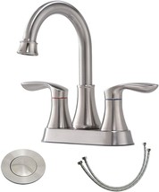 Friho Centerset Lead-Free Modern Commercial 2-Handle Brushed Nickel Bath... - $42.99