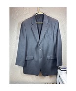 Lauren Ralph Lauren Mens Blazer Charcoal Gray Wool Career Professional S... - $932.02 MXN