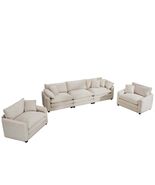Luxurious 3-Piece Beige Corduroy Sofa Set - $1,495.99