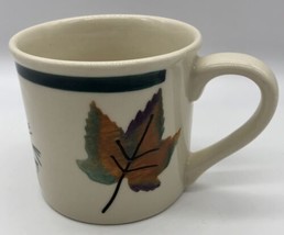 Hartstone Pottery Autumn Maple Leaf Pinecones Grapes Coffee Fall 12 Oz Mug - £18.78 GBP