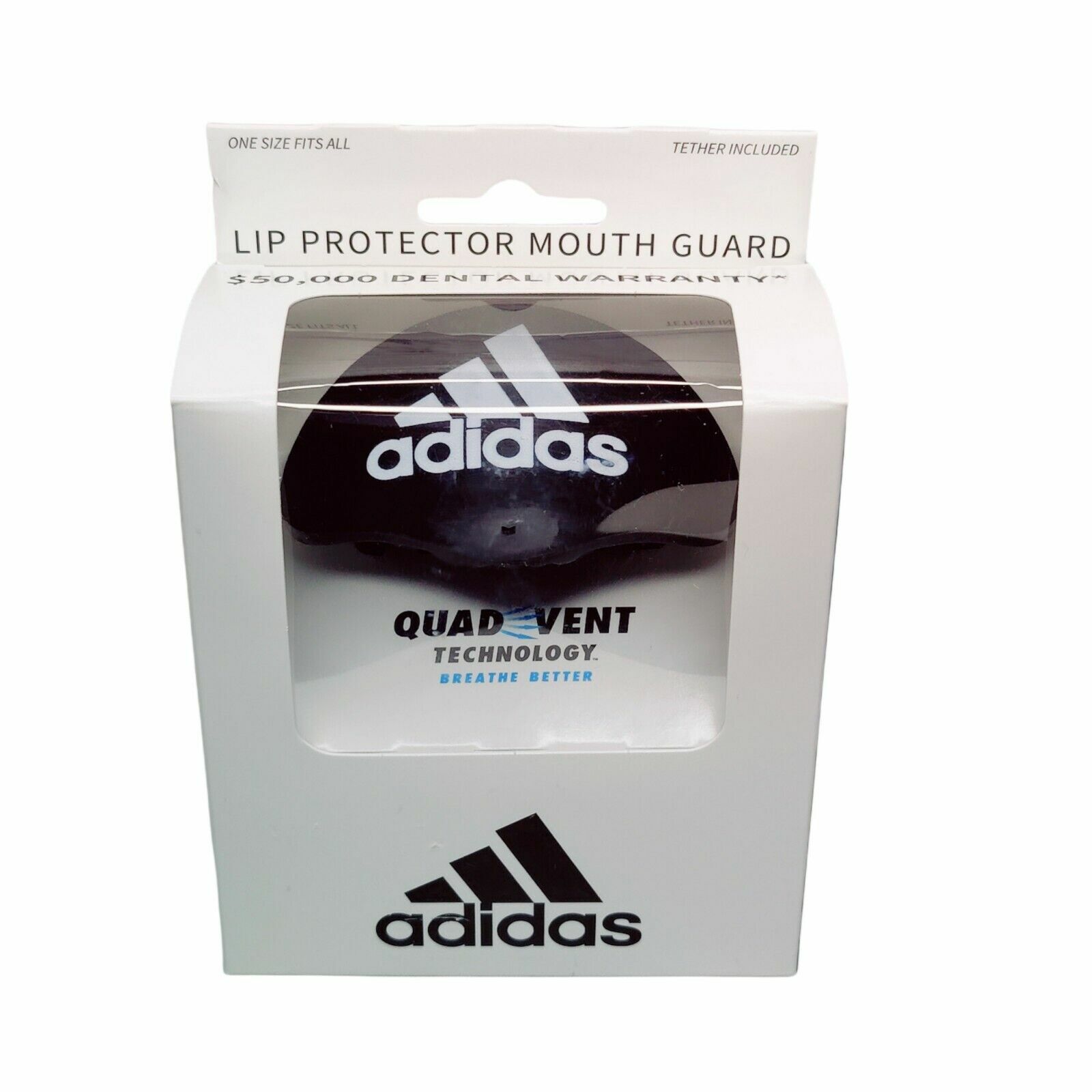 Adidas Black Mouth Guard w/ Tether Included One Size Fits Most Brand New - $8.90