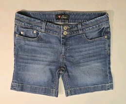 Vintage Guess Women’s Sz. 30  Blue Jean Shorts 6&quot; Inseam Double Button S... - $21.47