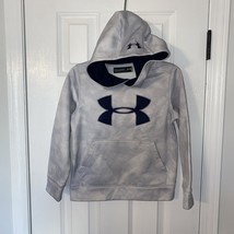 Under Armour Storm Loose Camp Gray Logo Pullover Hoodie Youth Boys Size YXS - £14.14 GBP