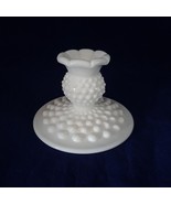 Hobnail Milk Glass Candle Holder By Fenton - $21.24