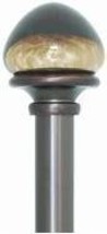 allen + roth 36&quot; to 72&quot; Oiled Bronze Metal Single Curtain Rod - £38.03 GBP