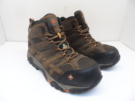 Merrell Men&#39;s Moab 2 Vertex Mid Waterproof Composite Toe Work Boot Brown 9.5W - £79.54 GBP