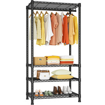 Freestanding 4 Tiers Garment Rack for Hanging Clothes with Shelves and H... - $359.96