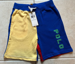 NWT Polo Ralph Lauren Little Boys Colorblocked Spa Terry Shorts Size 7 - £21.59 GBP