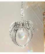 Remembrance Angel Wings Crystal Sun Catcher - Guardian Angel Crystal &amp; S... - £11.78 GBP