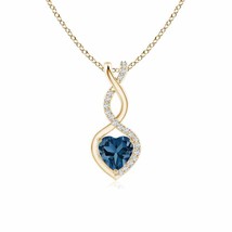 Authenticity Guarantee

ANGARA 5mm London Blue Topaz Infinity Heart Pendant w... - £418.02 GBP