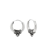 925 Sterling Silver 20 mm Bali Hoop Earrings - £18.39 GBP