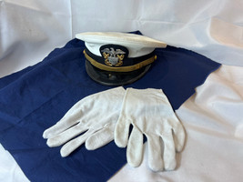 Art Caps US Naval Reserve Lieutenant Military Headwear Size 7 1/4 &amp; Whit... - $98.95