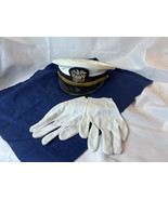 Art Caps US Naval Reserve Lieutenant Military Headwear Size 7 1/4 &amp; Whit... - £78.86 GBP