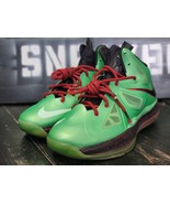2012 Nike Lebron X 10 Jade Green/Red Grinch Basketball Shoes 543564-301 ... - $1,332.43 MXN