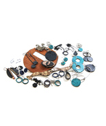 Mixed Materials Jewely Lot | Acrylic Felt Resin | Necklaces Earrings Rings  - £15.63 GBP