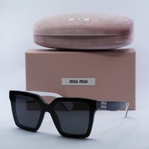 MIU MIU MU03YS 10G5S0 Black/White/Dark Gray 54-17-145 Sunglasses New Aut... - $239.56