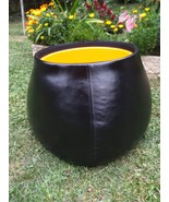 B&amp;B Italia Leather Ottoman Patricia Urquiola Fat-Fat Black Orange Storag... - $16,478.01 MXN