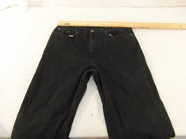 Adult Mens Eddie Bauer Black Relaxed Fit 100% Cotton Authentic Denim Jeans 33809 - £17.22 GBP