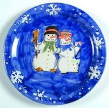 Tabletops Unlimited Snow Couple Hand Painted Collection Large Dinner Plate 10 1/ - £12.54 GBP
