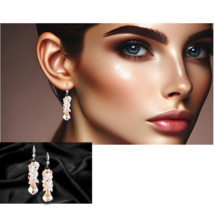 Drop Dangle Crystal Like Shimmering Gorgeous Ladies Earrings Gift Birthd... - $10.99