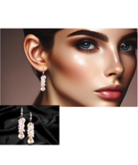 Drop Dangle Crystal Like Shimmering Gorgeous Ladies Earrings Gift Birthd... - $15.07 CAD