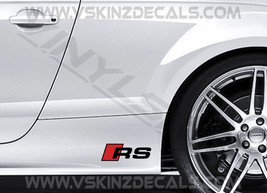 Audi RS Logo Premium Cast Skirt Decals Kit Stickers RS3 RS4 RS5 RS6 TTRS Quattro - $14.00