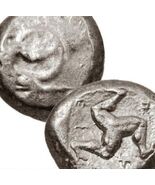 Greek HOPLITE Warrior/Triskeles. 450 BC Aspendos, Pamphylia. Greek Silve... - $426.55