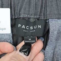 Pac Sun Pants Womens M Black Slash Pockets Stretchable Waist Flat Front ... - £23.65 GBP