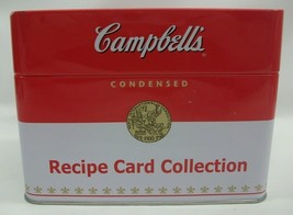 Campbells Soup Metal Recipe Card Collection Storage Tin w/ Recipes &amp; Bla... - £6.37 GBP