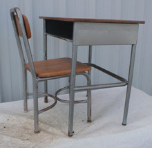 Vintage Childrens Student Desk w Chair - £26.21 GBP