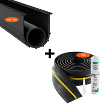 VEVOR Garage Door Threshold&amp;Bottom Kit,10Ft,U+O Ring,PVC,Adhesive,Black - $42.90