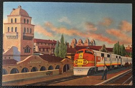 1939 Linen Postcard Albuquerque, NM Santa Fe Railroad Depot Super Chief ... - £2.94 GBP