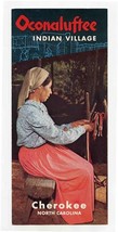 Oconoluftee Indian Village Brochure Cherokee Museum North Carolina 1960&#39;s - £17.15 GBP