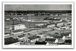 Division Headquarters Section Camp Edwards MA UNP Chrome Postcard U11 - $3.91