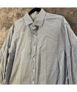 Ralph Lauren Dress Shirt Mens 17.5 36/37 Blue Striped Regent Fit Button ... - £10.97 GBP