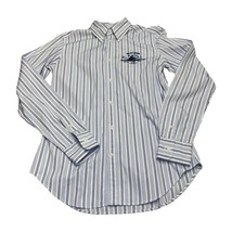 Ralph Lauren Rowing Club Boys 6 White Striped Long Sleeve Slim Fit Butto... - $48.37