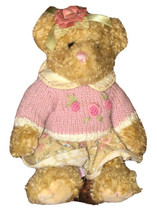 Russ Berrie Abigail Teddy Bear Plush Stuffed Animal Vintage Plushie (No ... - £5.25 GBP