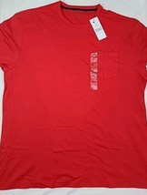 Tommy Hiltiger Mens Size XXL Embroidered Logo Pocket T Shirt Red - $19.68