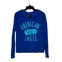 American Eagle Hoodie Size Medium Blue Women NTL Parks Cotton Poly Sweat... - £15.56 GBP