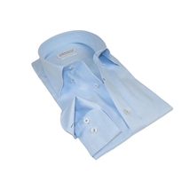 Mens 100% Italian Cotton Shirt Non Iron SORRENTO Button Down Oxford 4530 Blue image 7
