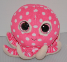 TY Beanie Boos Ollie Pink Octopus Polka dot Plush Stuffed Animal 5&quot; Glitter eyes - £6.97 GBP