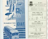 Throughtout Italy by CIAT Bus 1959 Schedule Maps Tour Information Modifi... - $27.72