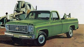 1973 Chevy C10 pickup ad green  | 24x36 inch POSTER | vintage truck - $22.43