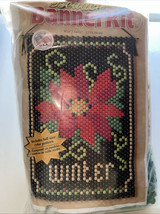 The Beadery Craft Products Beaded Banner Kit Winter Poinsettia 9.75 X 14... - $18.37