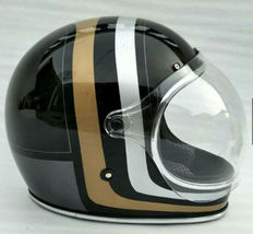 Retro Motorcycle Helmet With Visor Retro Astronaut Style Custom M L XL - £140.46 GBP