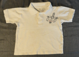REFLECTION KID&#39;S WHITE SCULL AND CROSS SHORT SLEEVE GRAPHIC POLO SHIRT S... - $227.59 MXN